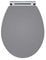 nuie CLA299 Classique Traditional Bathroom Soft Close Wooden Toilet Seat, 451mm, Satin Grey