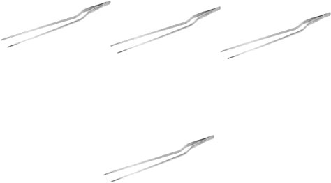 YARNOW 4pezzi Pinzette Acciaio Inossidabile Da Cucina Utensile Multiuso Per Cottura e Decorazione Cibo Facile Da Pulire e Maneggiare Per Ristoranti e Bbq