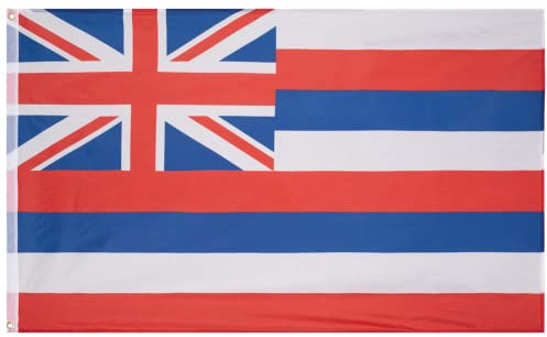 MUWO Flagge America Edition 90 x 150 cm, doppelseitige Gartenflagge, wetterfeste Fanflagge, Fußballflagge Polyester der 50 Vereinigten Staaten, USA-Bundesstaaten mit Ösen (Hawaii)
