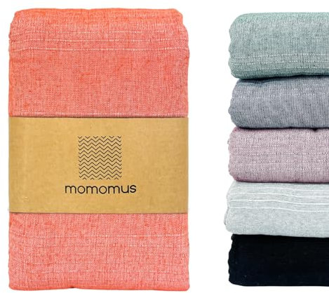 MOMOMUS Dünne Tagesdecke, Bettüberwurf Vielseitiger oder Dünne Überwurf für Bett - Leichte, Praktisch, Komfortabel - Ideal als Überwurfdecke für Sofa, Sessel und Bett - Salmon, 170x260 cm