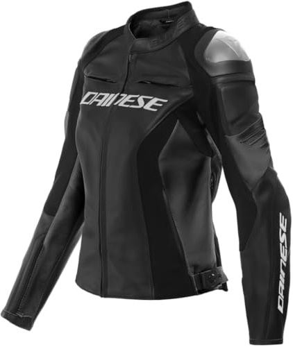 Dainese Racing 4 Perforierte Damen Motorrad Lederjacke, schwarz, 52