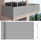 Balkonbespannung 60 x 300 cm Windschutz Staubschutz Balkonabdeckung Balkonsichtschutz mit Kabelbinder Ohne Bohren für Balkon Garten im Freien, Grau