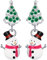 Weihnachtsbaum Schneemann Ohrringe für Damen - Qings 925 Sterling Silber Weihnachten SchneeflockeWeihnachtsmann Jingle Glocke Weihnachtsmütze Baumeln Tropfen Ohrringe Weihnachts Schmuck Geschenke
