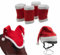 AMKA Weihnachts Set Reithelmmütze Weihnachtsbandagen Set mit 4 Stück Weihnachtsmütze