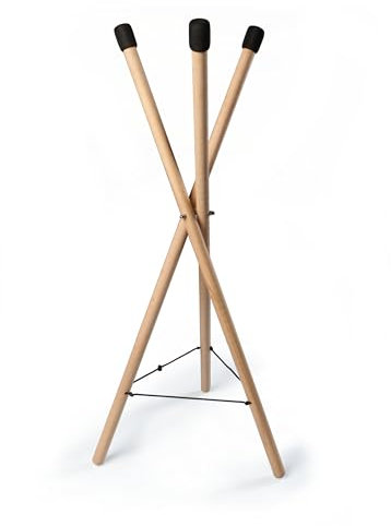 Fame FHSB-L Handpan Stand, Large Beech, 96cm Höhe, Gepolsterte Auflagefläche, Faltbares Design, Natur Finish, Hochwertiger Ständer für Handpans & Steel Tongue Drums