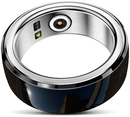 Anello tracciatore di attività fitness, cardiofrequenzimetro, dispositivo indossabile contatore conteggio anello salute intelligente for registrare passi, sonno, distanza, calorie, controllo app ( Col
