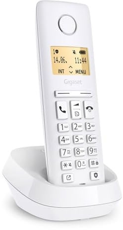 Gigaset Pure 100 - Téléphone sans fil - Bouton de verrouillage des appels entrants - Carnet d'adresses 50 contacts - Compatible avec appareils auditifs - Touches de fonction programmables, Italie