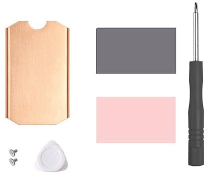 Goggnety Copper M.2 SSD HeatSink Hard Disk Cooler with Thermal Solid State Disk Radiator 0.5mm for M.2 2242 NVMe SSD,TN42 Easy Install