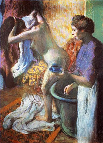 Toperfect 7 Kunstgemälde Die Tasse Tee Frühstück nach dem Baden 1883 Akt Ölgemälde auf Leinwand, Wanddekoration 03, €50-2000 Handgemalt von Lehrern der Kunstakademien
