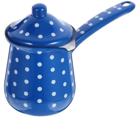 IMIKEYA Vintage Enamel Coffee Kettle for Turkish Coffee and Hot Beverages Multi-Functional Container Smooth Design for Home Kitchen