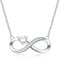 CERSLIMO Unendlichkeitszeichen Kette Silber 925 Halskette Infinity Herz Zirkonia Schmuck Geschenke Muttertag Geburtstag Weihnachten Valentinstag Weihnachtstag für Freundin Mädchen Mama