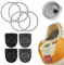 Neepanda 8Pcs Replacement Stopper+Water Bottle Seal Circle Compatible for Owala FreeSip 19oz 24oz 32oz 40oz, Silicone Water Bottle Top Lid Gasket Seal Bottle Cap Accessories, BPA-Free (Black+Grey)