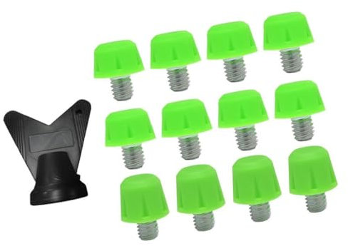Milageto 12x Tacos para botas de fútbol, accesorios para zapatillas de atletismo, tornillos de rosca M6 de 8 mm y 11 mm, tacos para botas de fútbol, tacos para, Verde