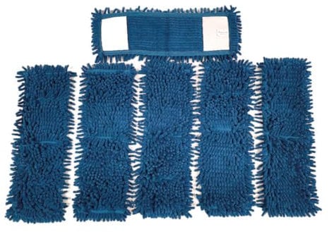 Lot de 6 Housses Dépoussiérantes 3D Microfibres Frizzy pour Balai Professionnel Combiné, Housses Plates de Dimensions 44 cm x 14 cm, Idéales pour la poussiere du Sol.