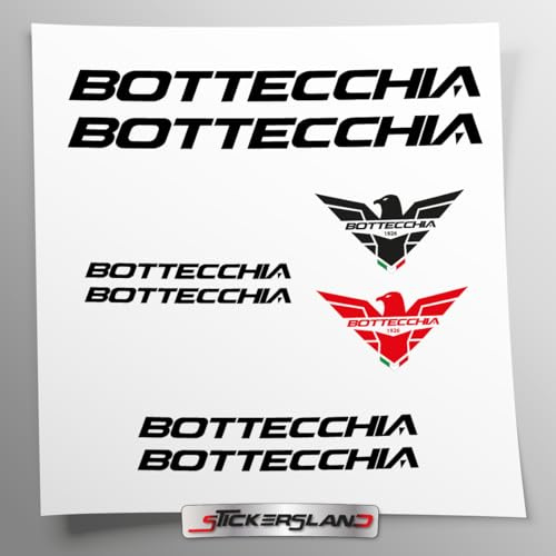 Stickersland® Aufkleber-Set kompatibel mit Rahmen MTB Mountainbike und Helm | Aufkleber-Aufkleber mit Logos | Bottec (matt-schwarz)