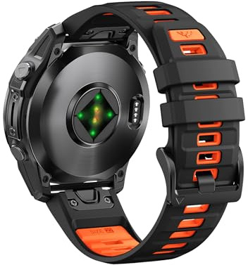 ANBEST Correa para Garmin Fenix 6 Pro/7/8 47mm, Correa Silicona 22mm Quick-fit para Fenix 6/7 Pro/5/5 Plus/Instinct 2X/Descent MK 3 51mm/2/2i
