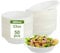 50 Bols Jetables – 680ML/23oz bols à soupe en canne à sucre – Bols de Canne à Sucre Jetables Biodégradables – Vaisselle écologique – Bols à soupe – Bols pour fête et pique-nique