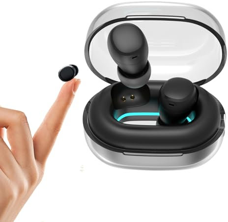 Xmenha Wireless Mini small bluetooth earbuds invisible earphones for Small Ears Canals invisible headphones ear buds Smallest Sleep Micro Discreet Hidden Earbuds Small Ears Mini