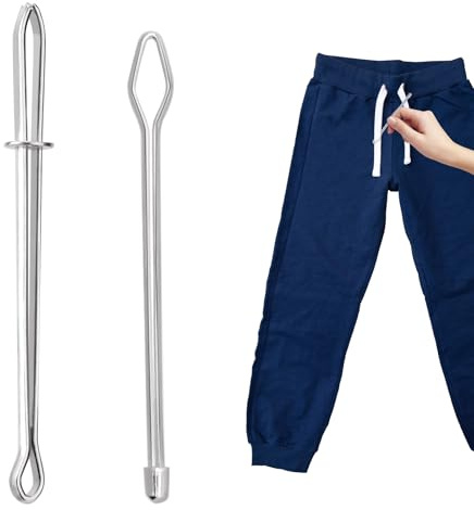 2pcs Fils à Corde, 2 Designs de Clip de Remplacement pour Fil à Cordon DIY Outil de Couture Bodkin Facile à Insérer Ensemble D'Outils pour Tirer les Cordons pour Sweats à Capuche Manteaux