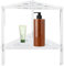 Panca da doccia angolare in acrilico, design antiscivolo trasparente, sgabello da bagno a doppio livello, resistente e stabile, ideale per bagni, 30 x 31 x 31 cm