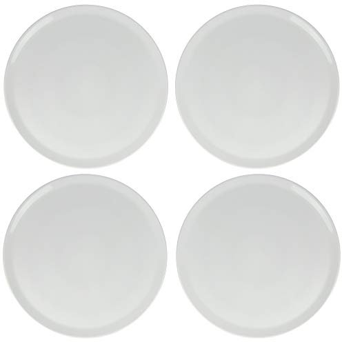 STEINWOHN 4er Set XL Pizzateller Ø 33cm Premium Porzellan Gastronomiequalität Made in EU Spülmschinenfest & Stoßfest