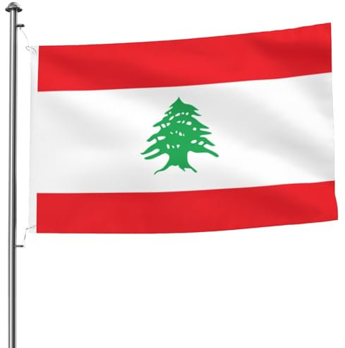 Bandiera del Libano, 1,5 x 2,4 m, doppia faccia, resistente, per esterni e giardino, perfetta per interni ed esterni