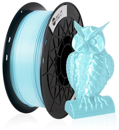 CCTREE PLA Silk Filament 1.75mm, Smooth Shiny Silky Surface 3D Printer Filament, Dimensional Accuracy +/- 0.03 mm, 1KG Spool (2.2 lbs), Fit for Most FDM 3D Printers, Silk Teal