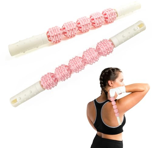 Pilates Rolle Yoga Säule, Faszienrolle Sport Schaumstoff Rolle Multifunktionale Schaumstoffrolle eignet Sich ideal für Muskelkräftigung, Fitness und Massage der Faszien, Rosa (30x5cm)