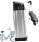Batteria Per Bici Elettrica Da 36V Con Caricabatteria, Batteria Al Litio Di Ricambio Rimovibile Per Bici Elettrica Pieghevole 36V 10Ah 15Ah 20Ah Per Motore 350W, 250W 200W 3,36V 10Ah