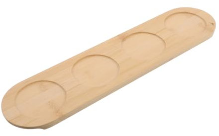 Healifty Tablero de Cerveza de Madera con Compartimentos Bandeja de Servicio de Whisky y Vino Soporte Antideslizante para Copas para Bares y Reuniones Familiares