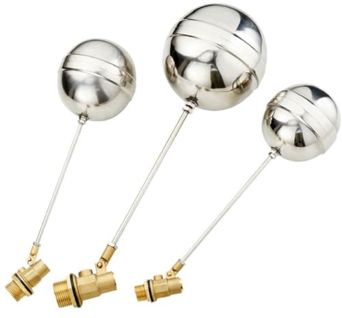 Robinet à flotteur en laiton 1/2, 3/4, 1, en acier inoxydable, for réservoir d'expansion d'eau froide et chaude, irrigation(1/2)