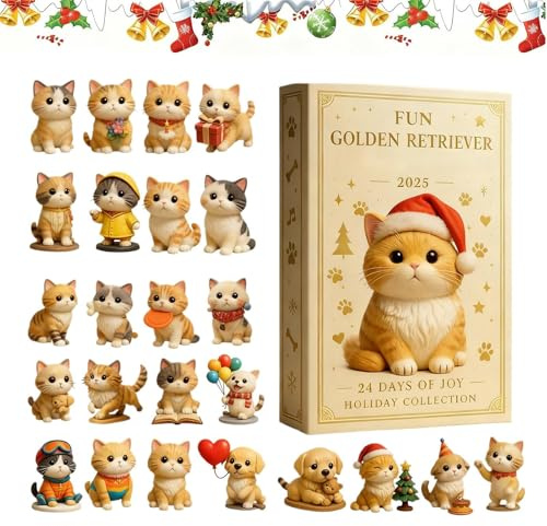 Katzenliebhaber Weihnachts Adventskalender 2026 2D Acryl Weihnachtsbaum | 24 Tage Niedliche Katze Countdown Kalender Für Zuhause Erwachsene Kinder Urlaub Party Gefallen