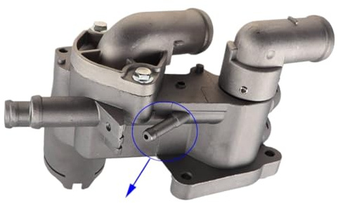 Aluminum Engine Cooling Thermostat Housing Cover Assembly Compatible With SEAT IBIZA 032121111AP(Have hole)