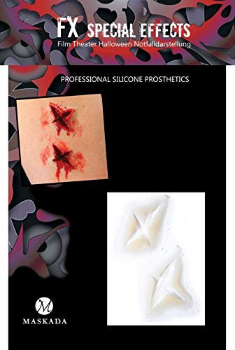 SFX Make up Stichwunde Wunden schminken Halloween Silikon Teil P4-3