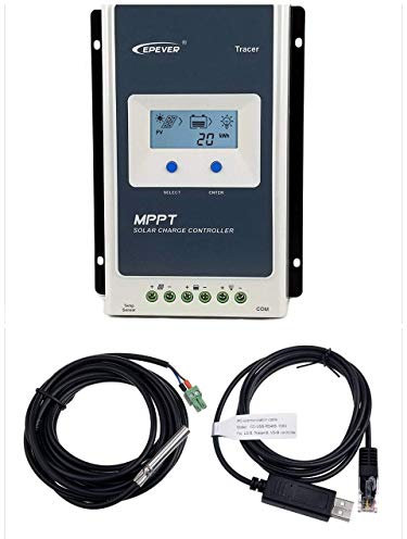 20A Solar-Ladegerät Controller Solar Panel Batterie Intelligenter Regulator Tracer 2210 20 Amp MPPT Controller, 12/24 V Solar Controller