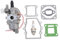 GOOFIT 13mm Vergaser mit Dichtung Zündkerze Ersatz für 2 Takt 47cc 49cc Pocketbike