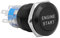 Botón de arranque del motor de automóvil, Keenso 12V Interruptor de arranque del motor Arrancador de encendido para orificio de montaje de 19 mm(Aleación de zinc-aluminio)