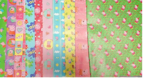 Peppa Pig Geschenkpapier 70 x 100 cm, 100 Stück, Chrom