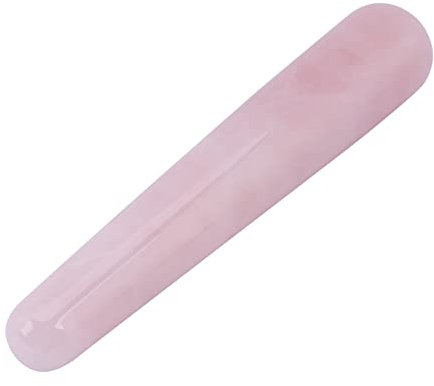 FTVOGUE Massagestein Rosenquarz Kristall Gesicht Massage Stein Glatt Stick Massage-Behandlung Werkzeug 110 mm rose