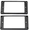 Musiclily Pro Curved Kunststoff Humbucker Pickup Ring Humbucker Tonabnehmer Rahmen Bridge Neck Humbucker Frame Set für China Epiphone E-Gitarre, Schwarz