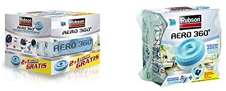 Rubson 2178378 Tabletas de Recambio, Set de 3 Piezas + Recambios Para Deshumificador Aero 360, Color Azul