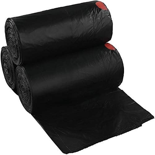 LKJHG 45 Sacs à ordures avec poignées coulissantes - très durables et étanches - biodégradables et compostables - 10 Sacs à ordures à Cordon de 12 L