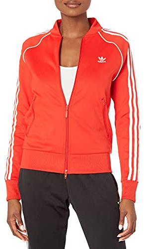 adidas Originals Women's Primeblue Superstar Track Jacket, Red, Medium