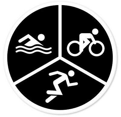 12cm! Klebe-Folie Wetterfest Made-IN-Germany Triathlon Ironman car K1532 UV&Waschanlagenfest Auto-Aufkleber Sticker Decal