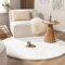 FRAAI | Home & Living Hochflor Teppich Rund - Comfy Supreme Weiß - Shaggy, Einfarbig - Modern, Skandinavisch - Wohnzimmer, Esszimmer, Schlafzimmer - Fellteppich - Carpet