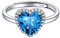 ChicSilver Damen Mädchen Fingerring mit Saphir Gebursstein 925 Silber verstellbarer Ring mit Zirkonia für Valentinstag Weihnachten Geburtstag