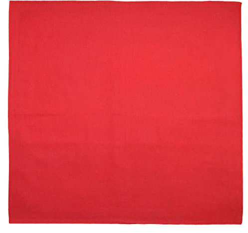 Multifunktionstuch Bandana-Tuch Nickitücher Halstuch Kopftuch Zimmermanns- und Richtfesttücher 100% Baumwolle / Cotton Mund-Nasen-Bedeckung Biker Rad Outdoor Schweißtuch Stirnbänder (Unifarben - Rot)