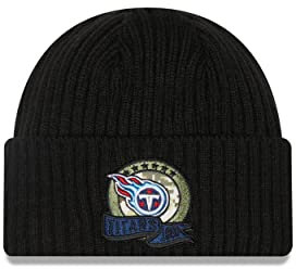 New Era NFL Tennessee Titans Salute to Service 2022 Official Sideline Knit Wintermütze