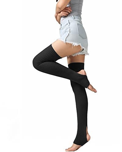 Scaldagambe da Donna in Maglia Elasticizzata Lunga da Danza, Balletto, Scaldamuscoli sopra Il Ginocchio, Coscia, Calzini Alti Senza Piedi, Calzini da Yoga, Balletto, Balletto, Stivali Latini, Polsini