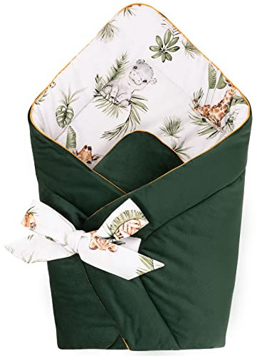 Pepi Baby Pucksack 75×75 cm - Sommer und Winter Pucktuch für Neugeborene - Einschlagdecke - Afrimals Mit Velvet